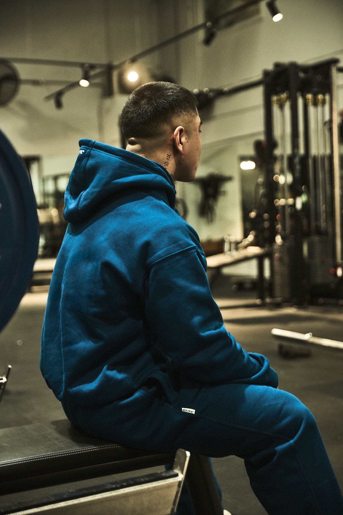 Navy Quarter zip Hoodie