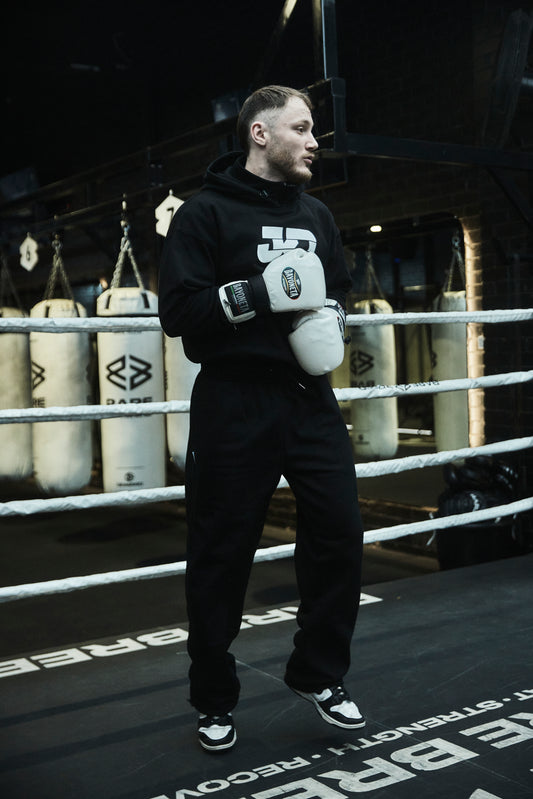 Black Adjustable Cuff Trackpants