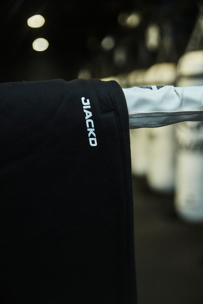 Black Adjustable Cuff Trackpants