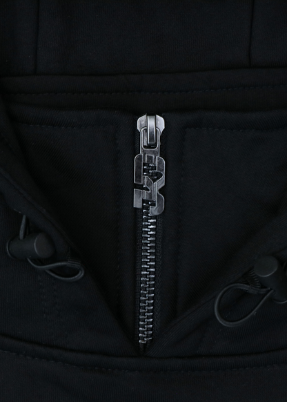 Black Quarterzip Hoodie