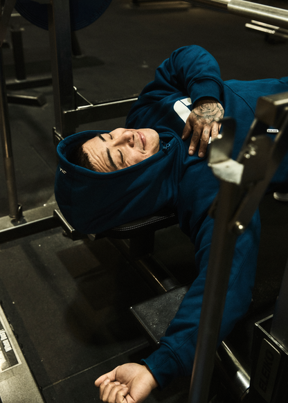 Navy Quarter zip Hoodie