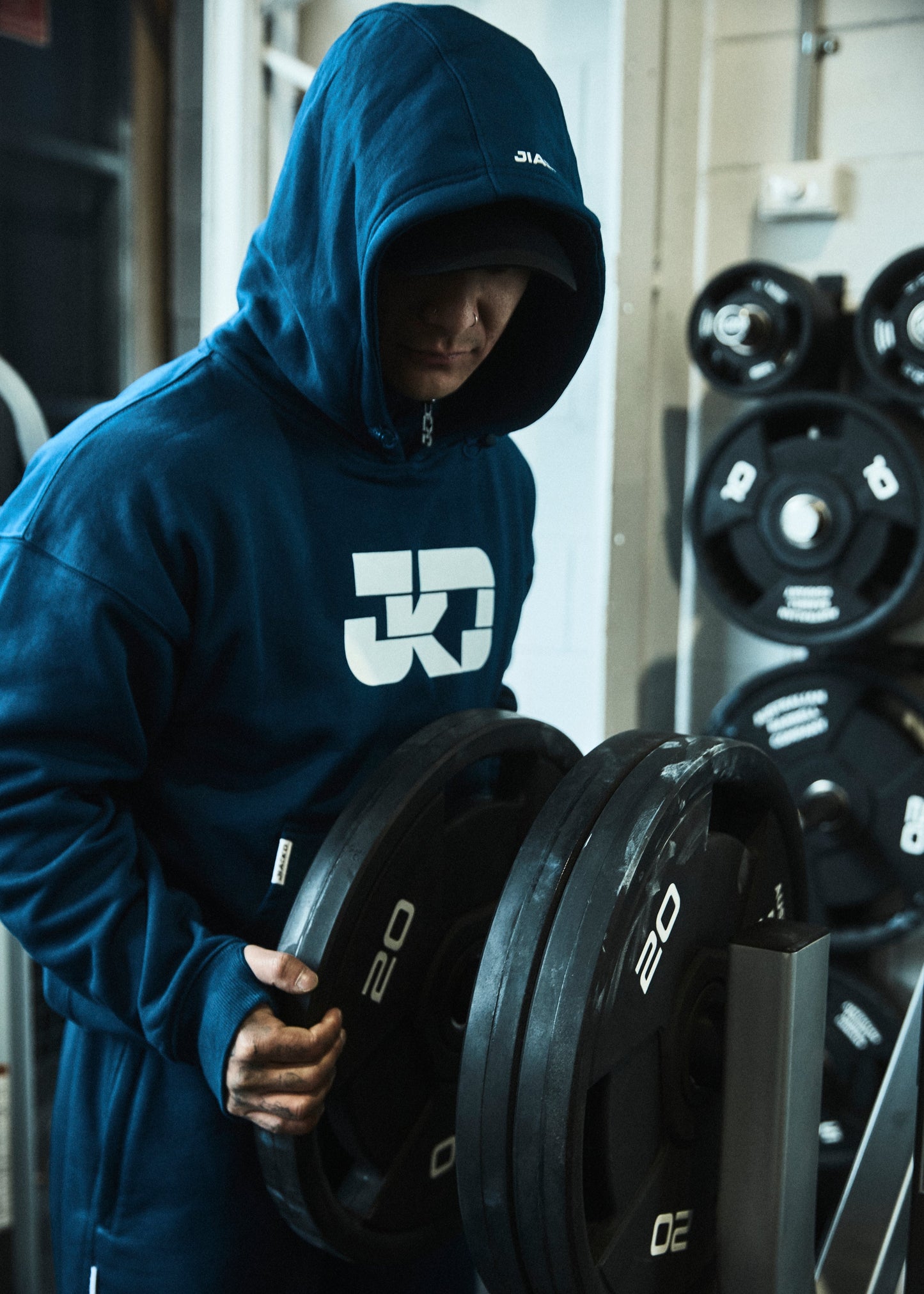 Navy Quarter zip Hoodie