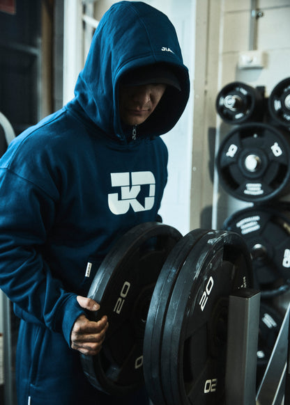 Navy Quarter zip Hoodie