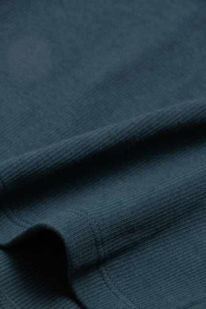 Iron Blue Ribbed Shelf bra Tank