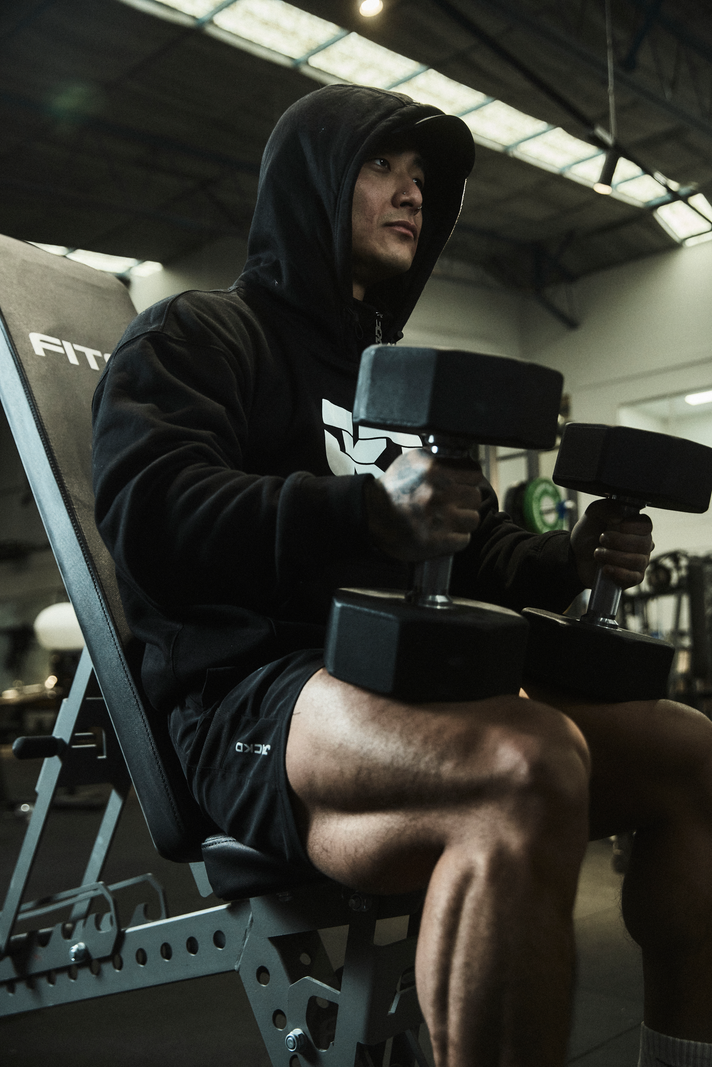 Black Quarterzip Hoodie